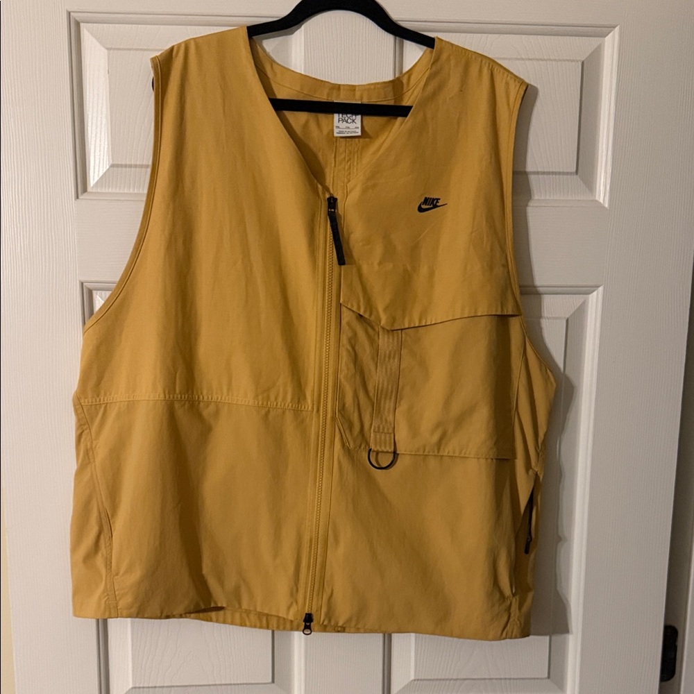 Nike Yellow Utility Vest with D-Ring Detail